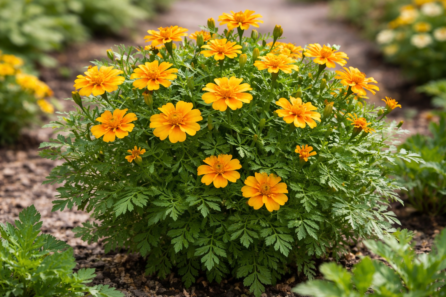 Marigold Citrus Tangerine Gem - 4.33" Potted Herb