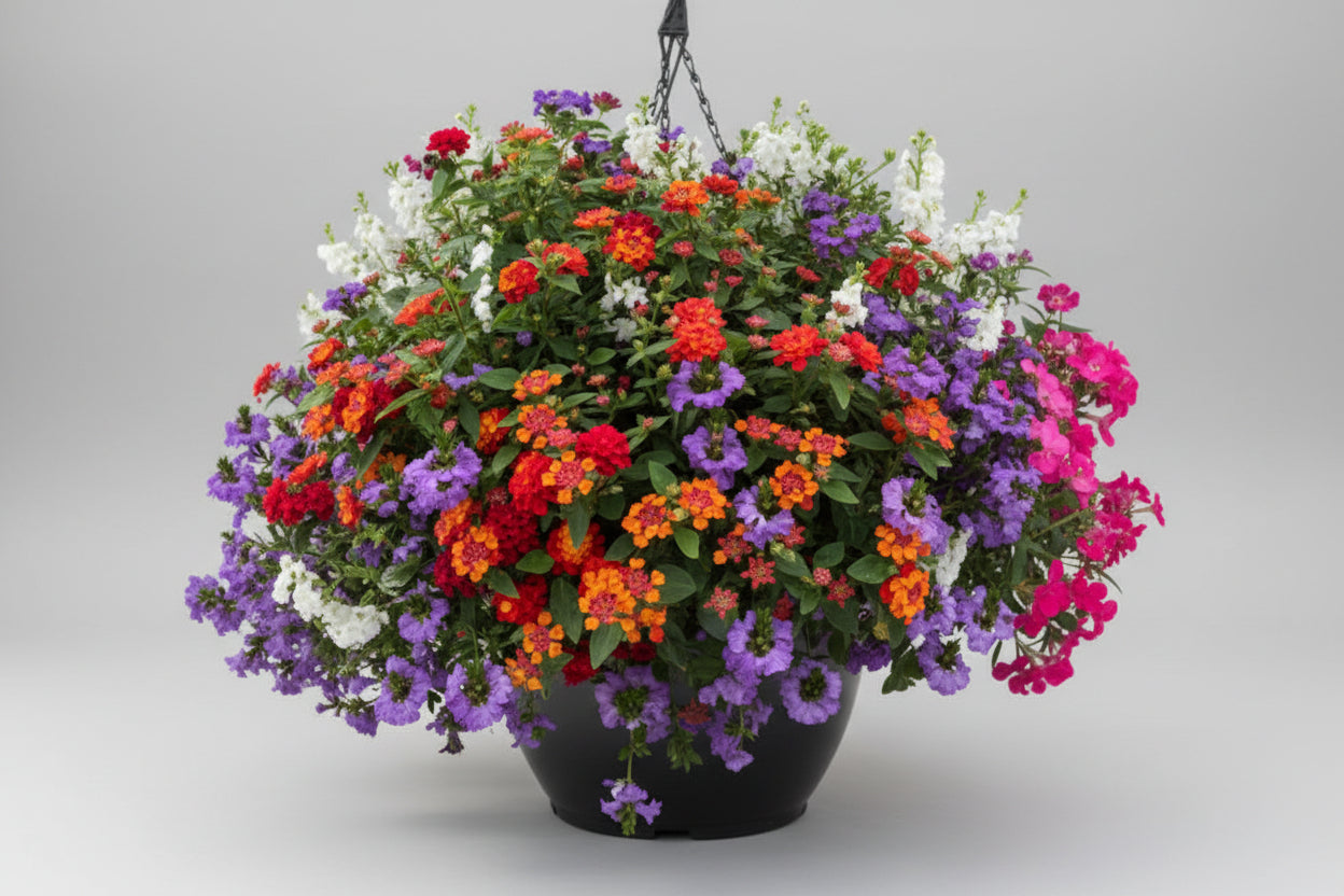 Rockets Red Glare mix - 11" Hanging Basket