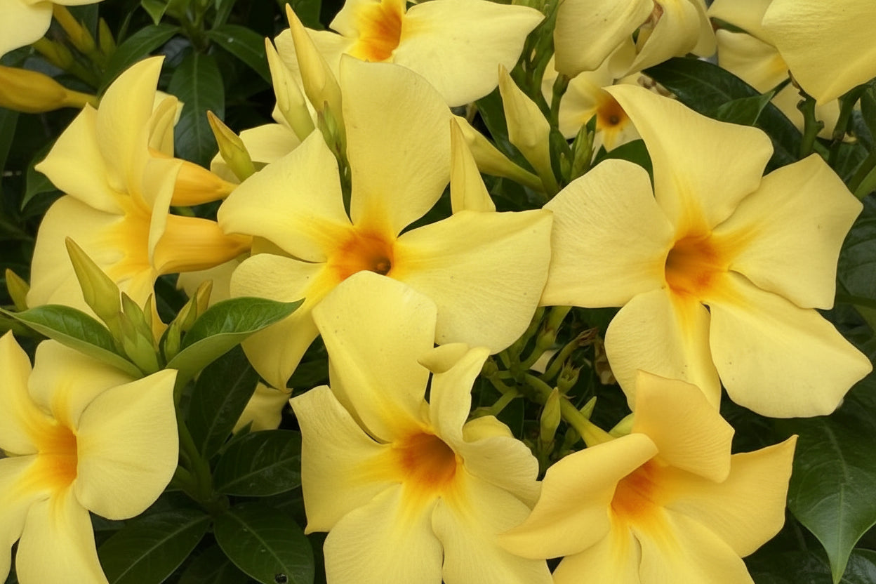 Mandevilla Dipladenia Sun Parasol OG XP Sunbeam - 11" Hanging Basket