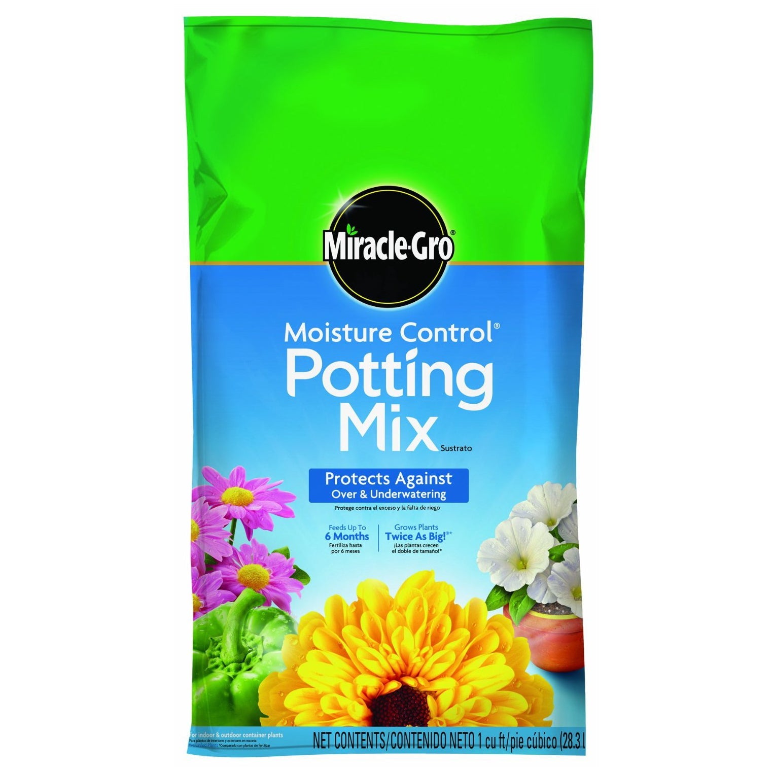 Miracle-Gro Moisture Control Potting Mix, 1 Cu. Ft.