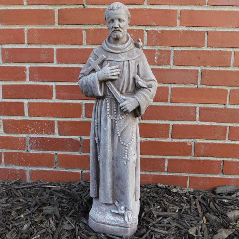 Smith Garden Center, St. Francis With Cross Statue
